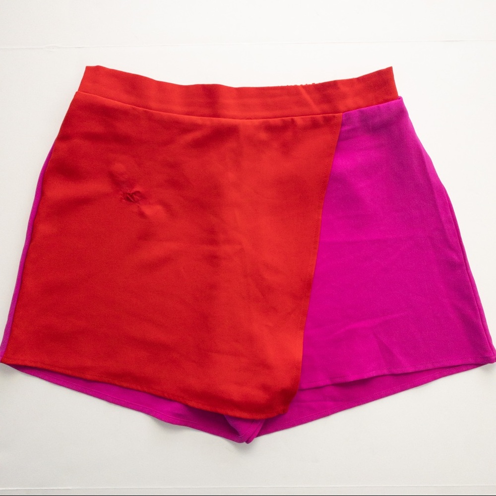 Pink Red Colorblock Skort Size M - Picture 2 of 8